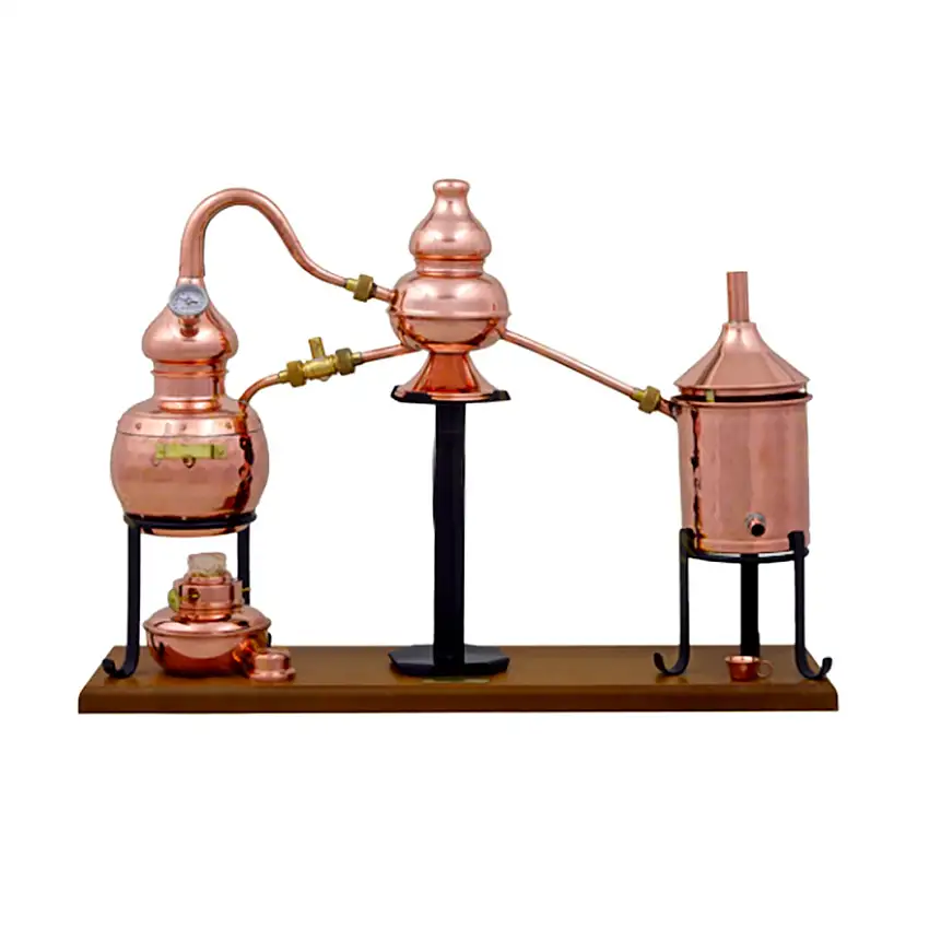 Destille-Alembic-charentais-premium-0-7L-mit-Spiritusbrenner-und-Thermometr-1