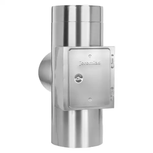 Edelstahlschornstein-DWV421-T-Anschluss-87-mit-Reinigung-gegenuberliegend-1