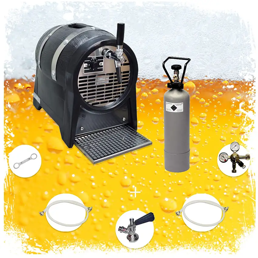 Komplet-Set-Zapfanlage-Durchlaufkuehler-Partyfass-1-leitig-60-Liter-h-Trockenkuehlgeraet-1