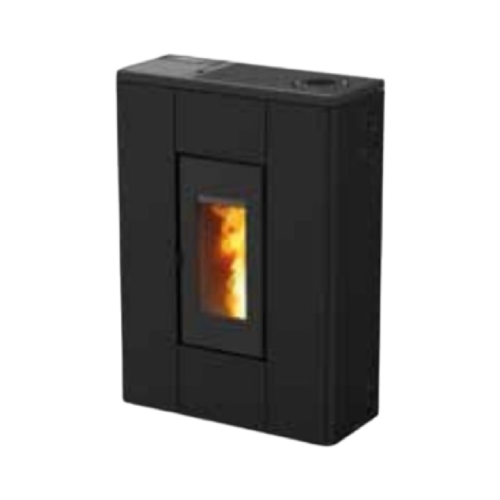 Pelletofen-RED-Melissa-Air-7-XUP-S1-Seitenverkleidung-Stahl-Schwarz-1