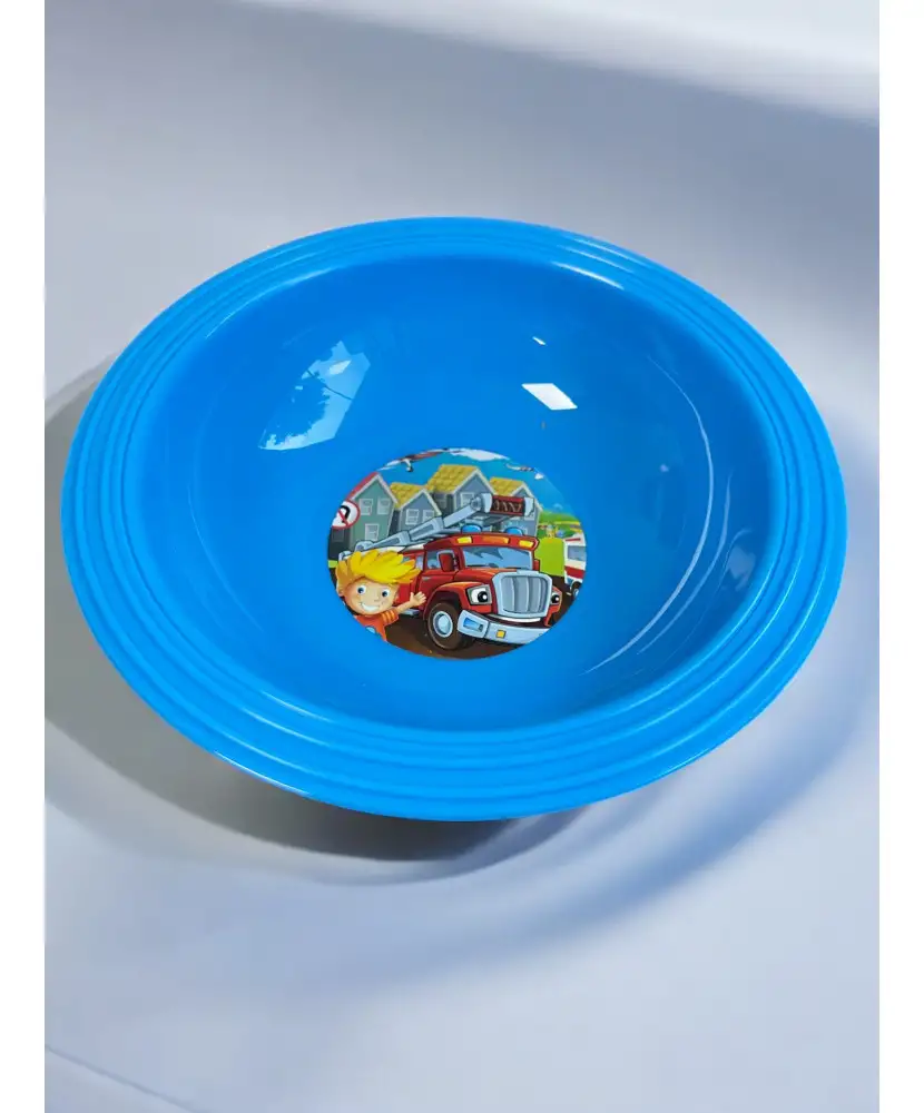 assiette-creuse-1l-decor-camion-de-pompier-1