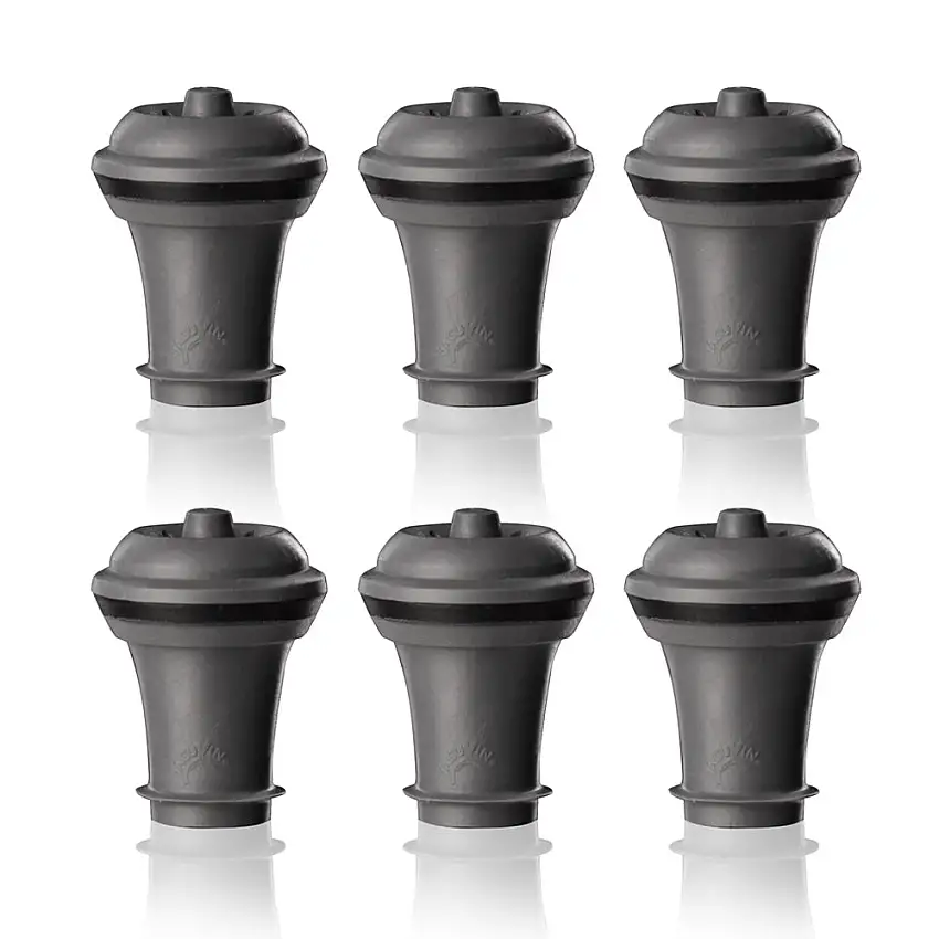 boite-de-6-bouchons-gris-a-vin-vacuvin-161508-1