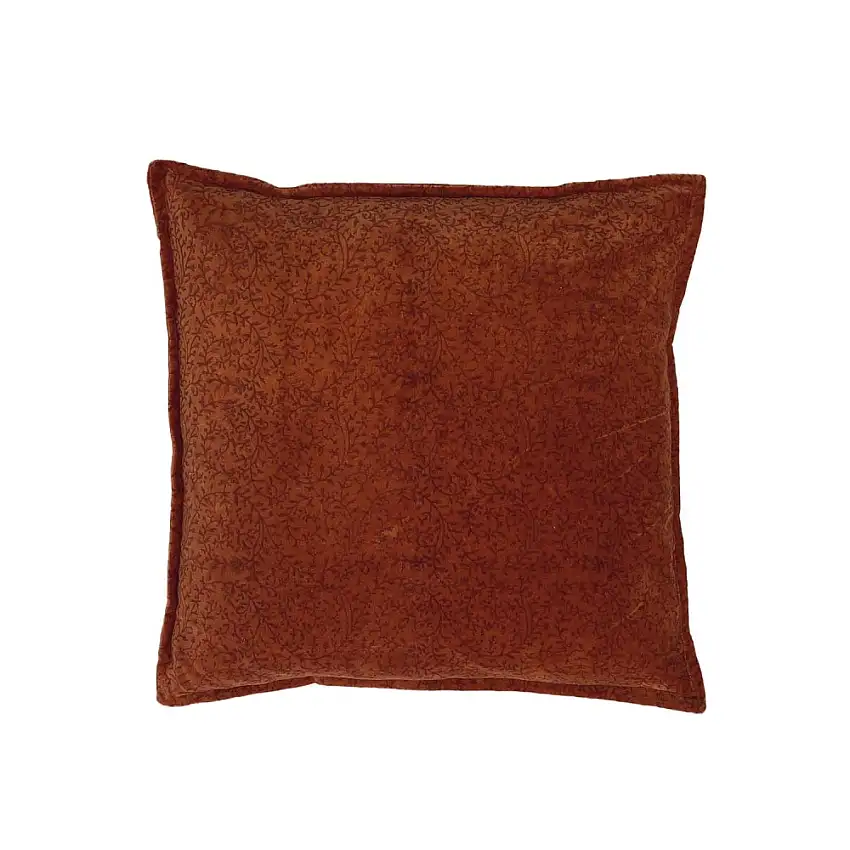 coussin-velours-100-coton-motif-vegetal-coloris-rouge-brique-garni-1
