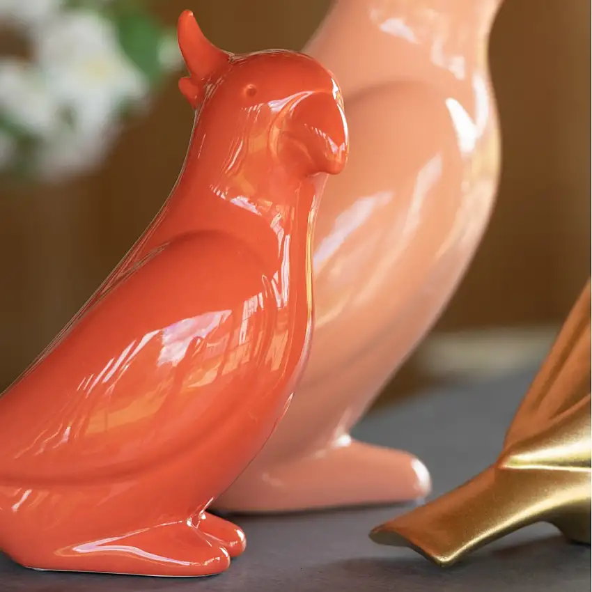 decoration-a-poser-cacatoes-en-ceramique-rose-orange-1