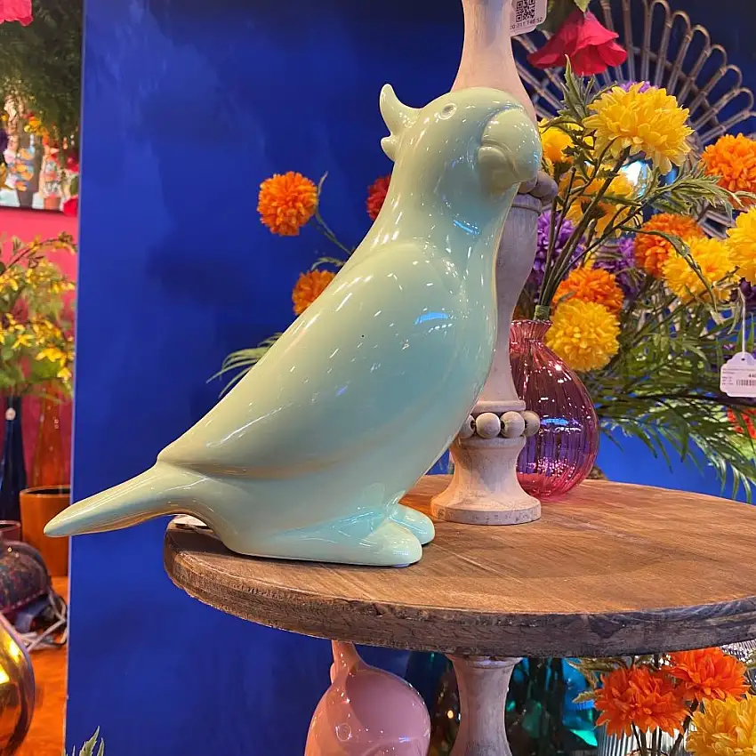 decoration-a-poser-cacatoes-en-ceramique-vert-clair-1