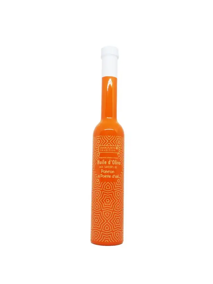 huile-d-olive-saveur-poivrons-pointe-d-ail-bouteille-orange-1