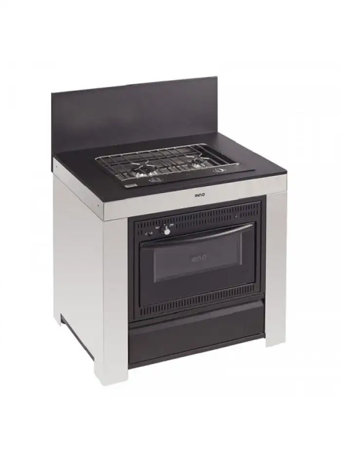 modulo-cuisiniere-four-et-plaques-inox-et-noir-eno-1