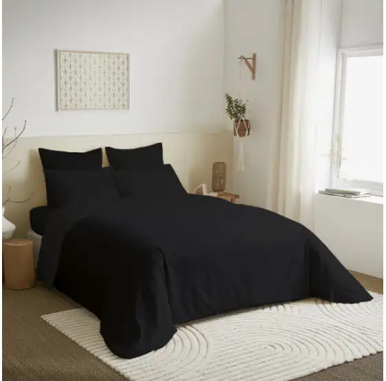 pack-complet-housse-de-couette-unicolore-noir-1