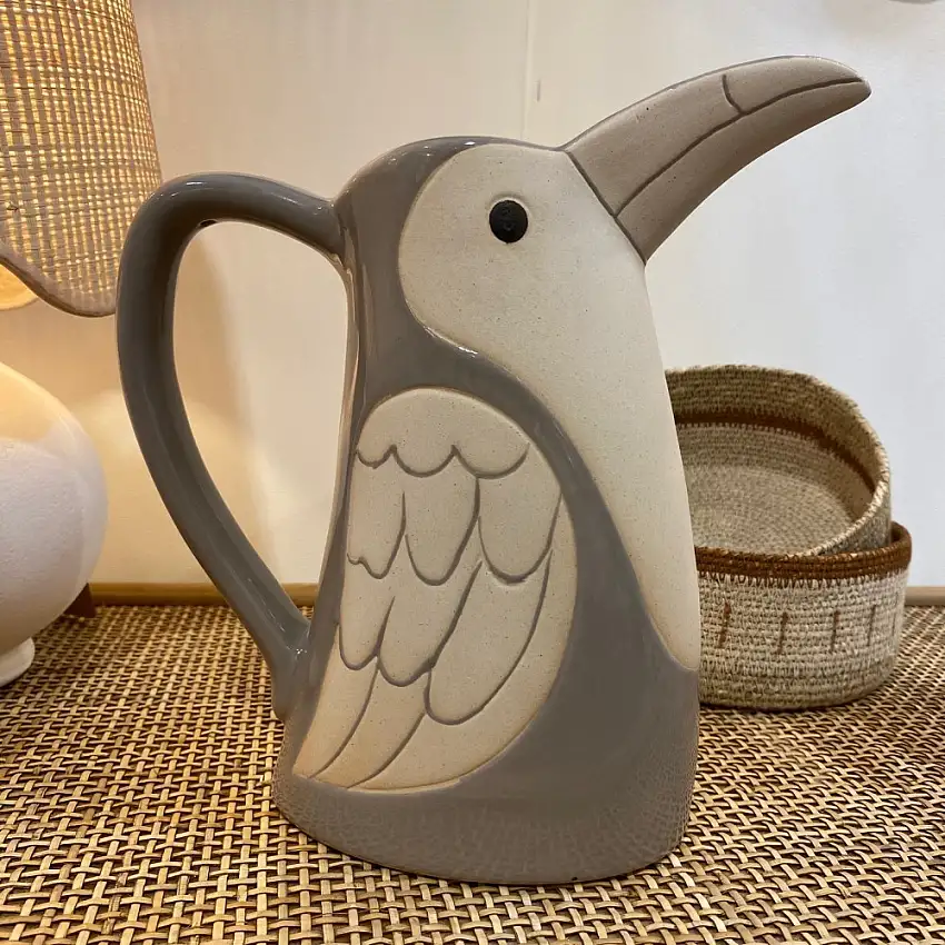 pichet-ou-carafe-oiseau-en-gres-beige-1