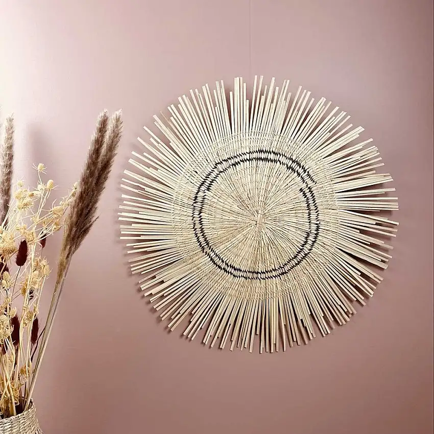 plateau-decoration-murale-naturelle-soleil-couture-marron-d50cm-1