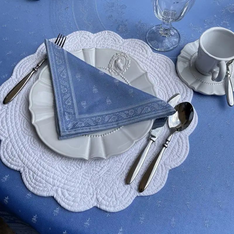 serviette-de-table-jacquard-durance-bleu-tissus-toselli-1