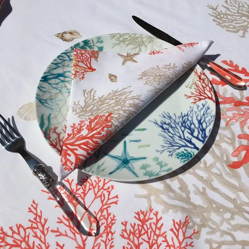 serviette-en-coton-lagon-corail-et-orange-1