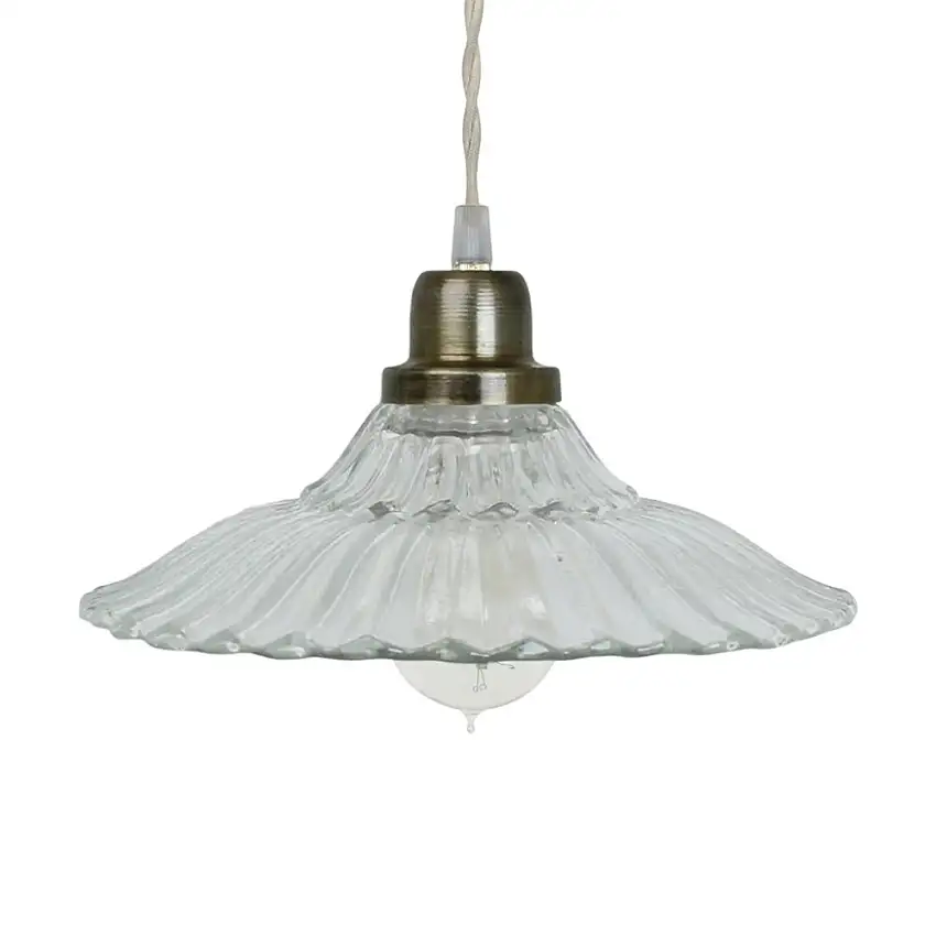 suspension-en-verre-transparent-et-monture-antique-1