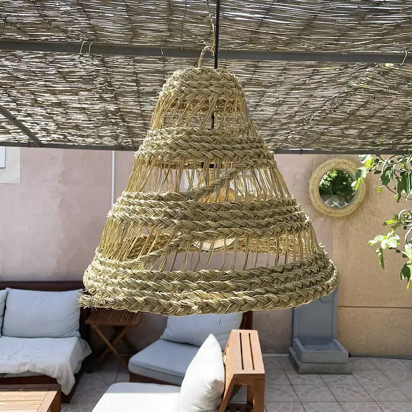 suspension-naturelle-ajouree-h40cm-conique-fibre-alfa-tressee-1